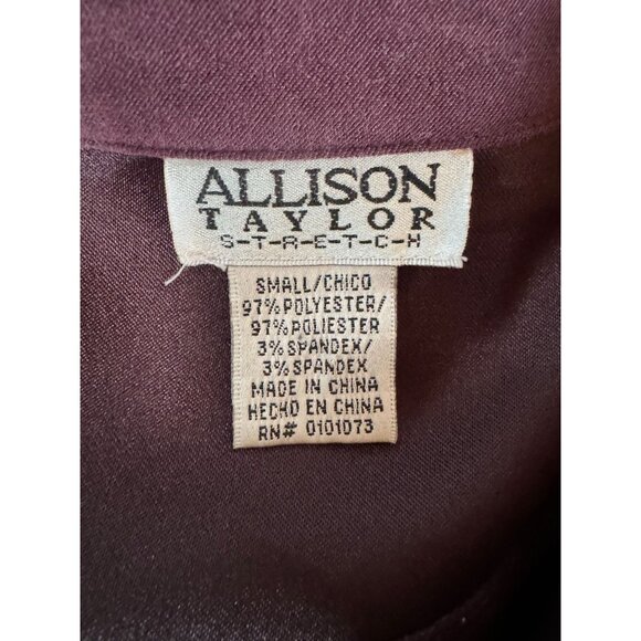 Allison Taylor Womens Stretch Button-Up Blouse - Small - 97% Polyester 3% Spande - Picture 7 of 15